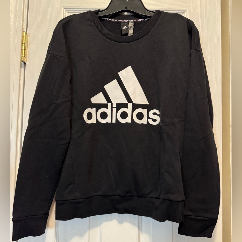 Adidas Black Crewneck Sweatshirt in Size Extra Small